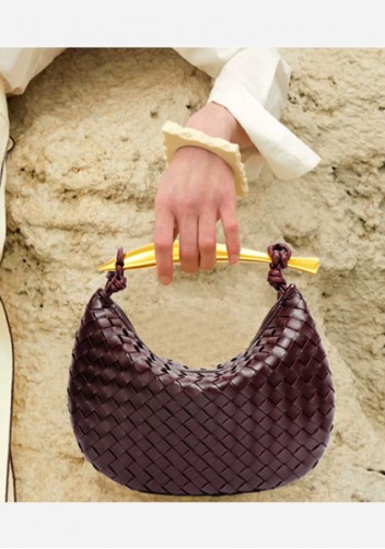 The Fish Handle Small Vegan Leather Bag Choco