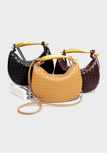 The Fish Handle Small Vegan Leather Bag Choco