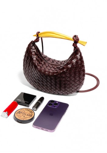 The Fish Handle Small Vegan Leather Bag Choco