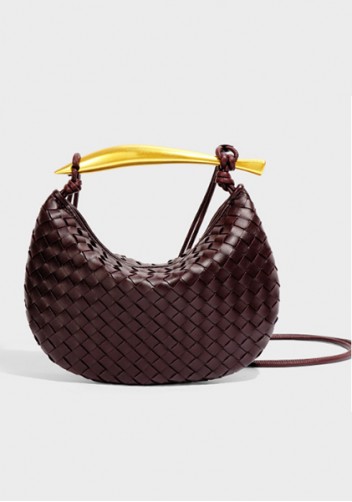 The Fish Handle Small Vegan Leather Bag Choco