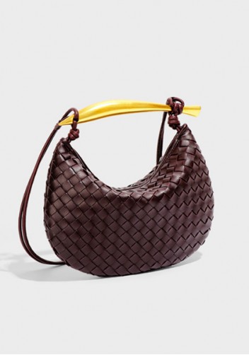 The Fish Handle Small Vegan Leather Bag Choco