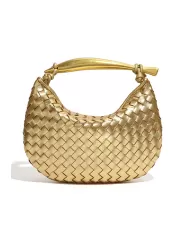 The Fish Handle Small Vegan Leather Bag Gold