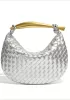 The Fish Handle Small Vegan Leather Bag Silver