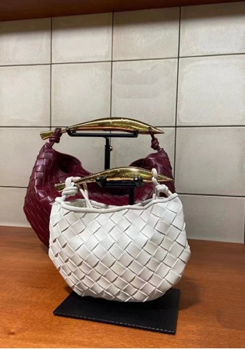 The Fish Handle Medium Vegan Leather Bag Cream