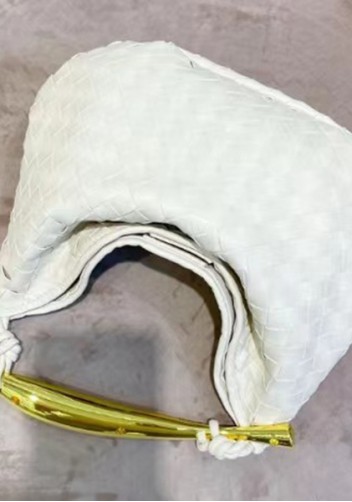 The Fish Handle Medium Vegan Leather Bag Cream