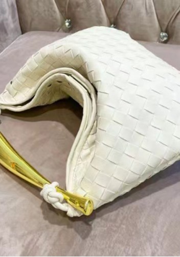 The Fish Handle Medium Vegan Leather Bag Cream