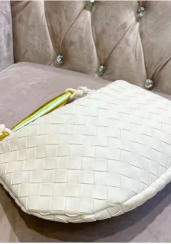 The Fish Handle Medium Vegan Leather Bag Cream