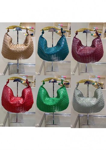 The Fish Handle Medium Vegan Leather Bag Red