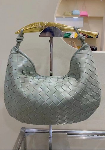 The Fish Handle Medium Vegan Leather Bag Stone Green