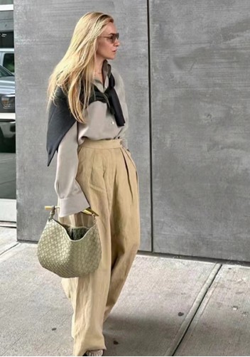 The Fish Handle Medium Vegan Leather Bag Stone Green