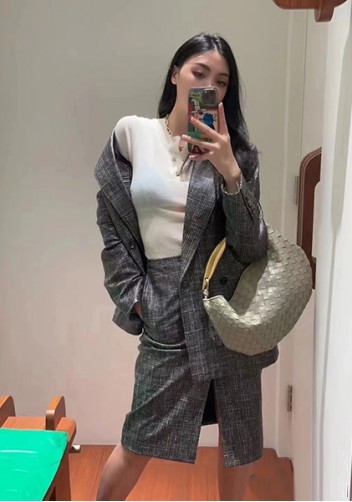 The Fish Handle Medium Vegan Leather Bag Stone Green