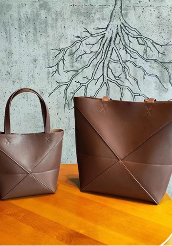 Adrienne Patchwork Leather Medium Tote Choco