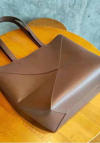 Adrienne Patchwork Leather Medium Tote Choco