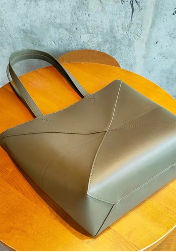 Adrienne Patchwork Leather Medium Tote Green