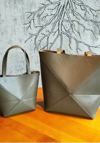 Adrienne Patchwork Leather Medium Tote Green