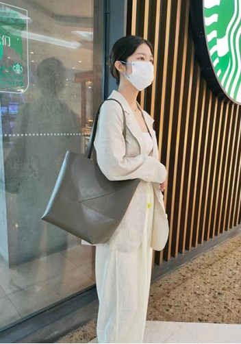 Adrienne Patchwork Leather Medium Tote Green