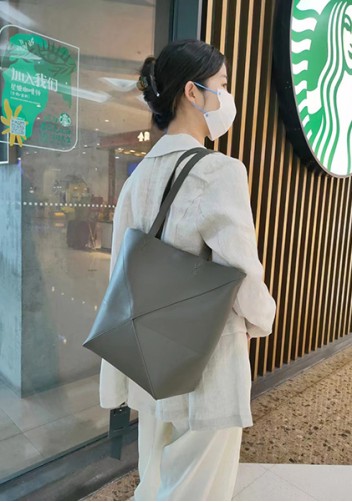 Adrienne Patchwork Leather Medium Tote Green
