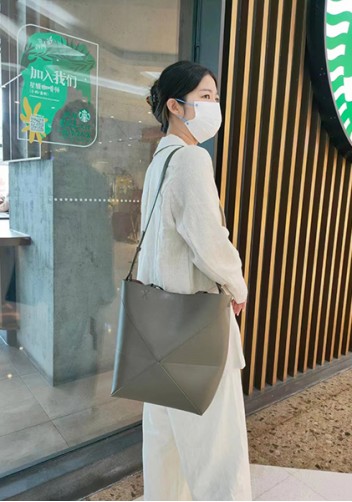 Adrienne Patchwork Leather Medium Tote Green
