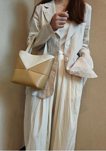 Adrienne Patchwork Leather Mini Tote White Yellow