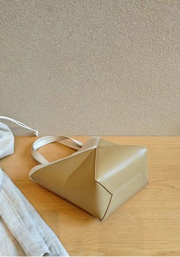 Adrienne Patchwork Leather Mini Tote White Yellow