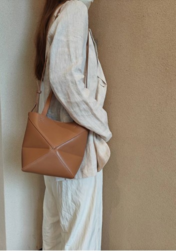 Adrienne Patchwork Leather Mini Tote Camel