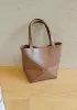 Adrienne Patchwork Leather Mini Tote Camel