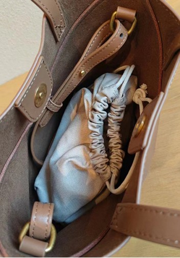 Adrienne Patchwork Leather Mini Tote Camel