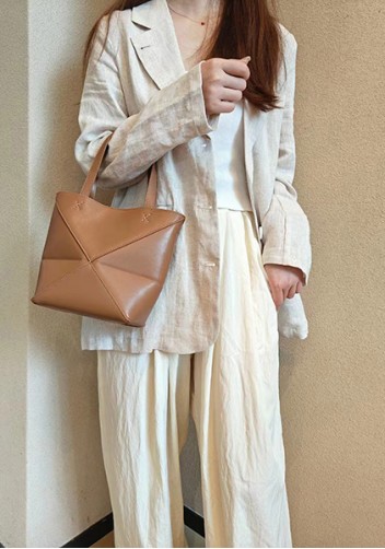 Adrienne Patchwork Leather Mini Tote Camel