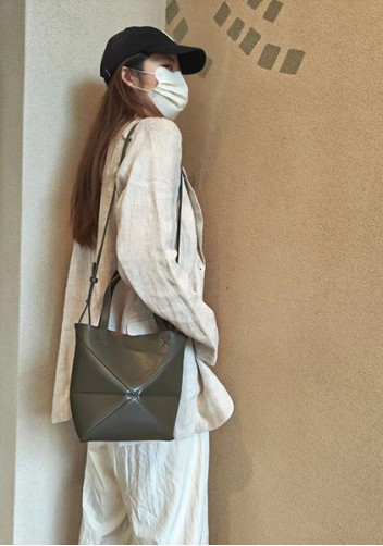 Adrienne Patchwork Leather Mini Tote Green