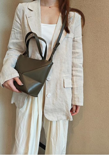 Adrienne Patchwork Leather Mini Tote Green
