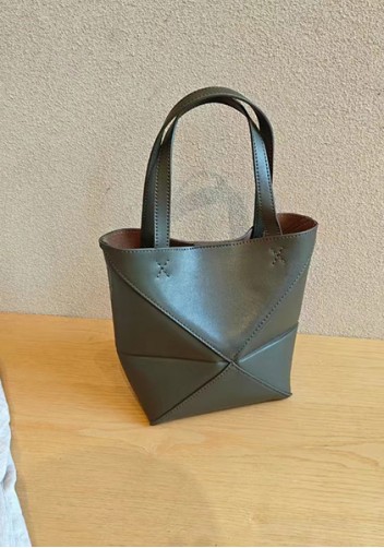 Adrienne Patchwork Leather Mini Tote Green