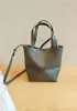 Adrienne Patchwork Leather Mini Tote Green