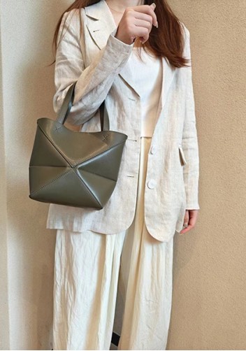 Adrienne Patchwork Leather Mini Tote Green