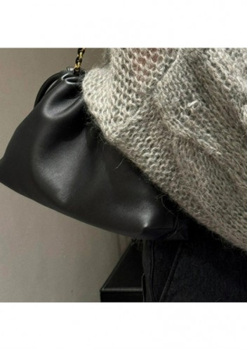 Salsa Leather Small Drawstring Bag Black