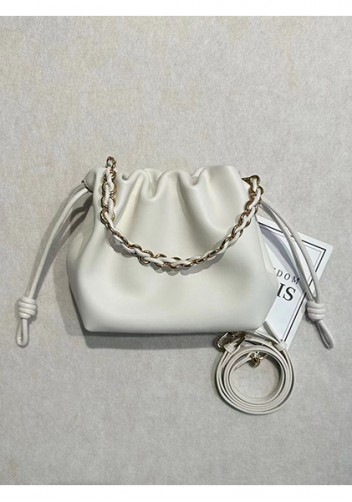 Salsa Leather Small Drawstring Bag Green