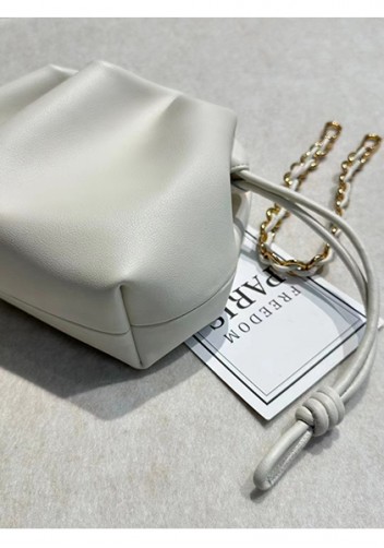 Salsa Leather Small Drawstring Bag Green