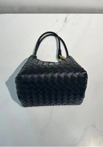Mia Chute Leather Small Shoulder Bag Black