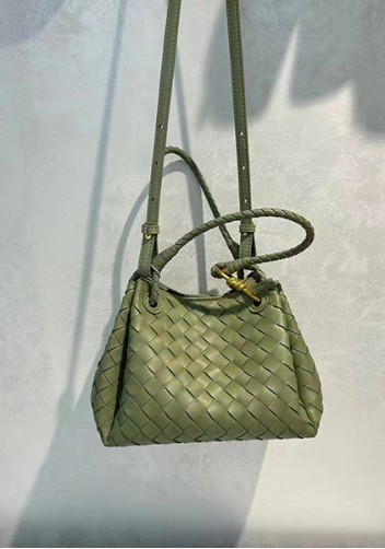 Mia Chute Leather Small Shoulder Bag Green