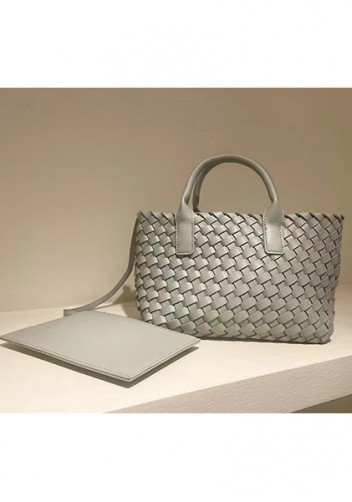 Grand Boulevard Woven Small Tote Light Green