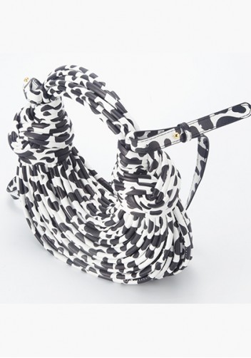 Dina Spaghetti Vegan Leather Knot Shoulder Bag Cow