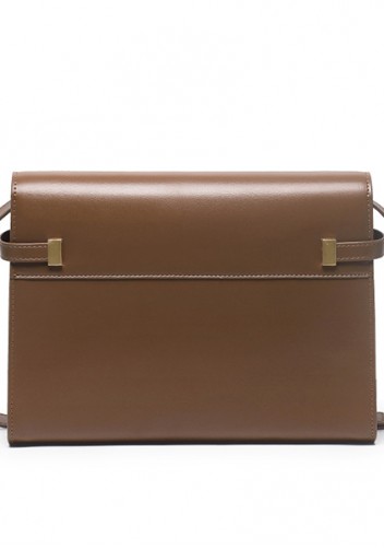 Ivana Leather Small Shoulder Bag Brown