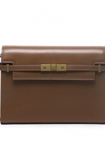 Ivana Leather Small Shoulder Bag Brown