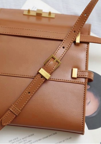 Ivana Leather Small Shoulder Bag Camel