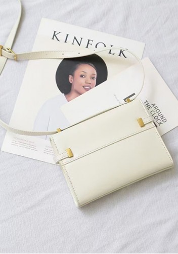 Ivana Leather Small Shoulder Bag Cream