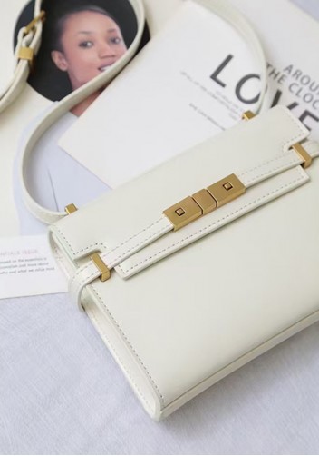 Ivana Leather Small Shoulder Bag Cream