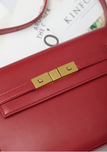 Ivana Leather Small Shoulder Bag Red