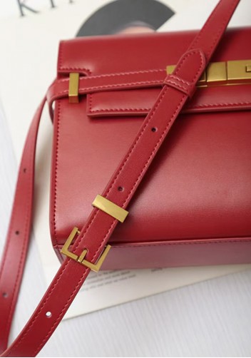 Ivana Leather Small Shoulder Bag Red