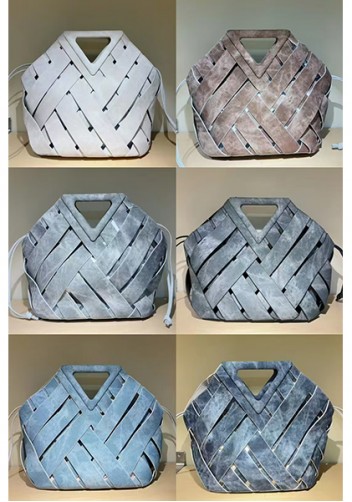 Euclid Medium Denim Woven Bag Blue
