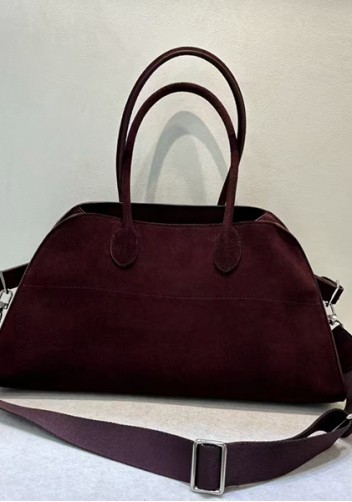 Ashley Suede Leather Bag Burgundy