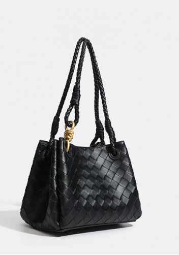 Mia Chute Synthetic Leather Small Shoulder Bag Black